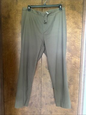 Dockers Stretch Olive Straight-Leg Cotton Trousers